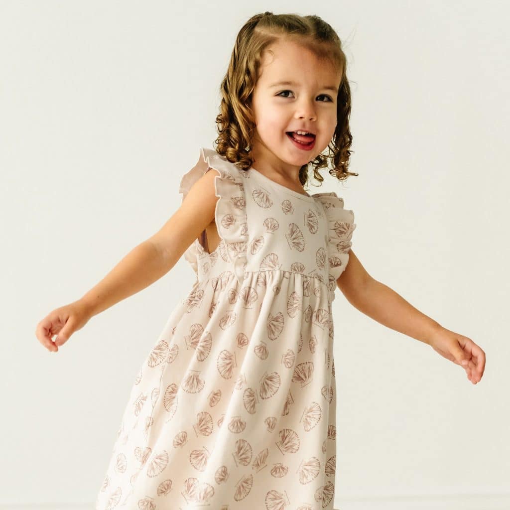 Makemake GOTS Certified Organic Cotton Baby Flutter Dress