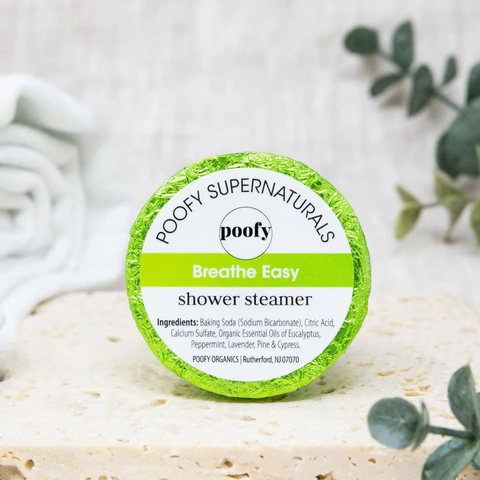 Poofy Organics Organic Breathe Easy Shower Steamer