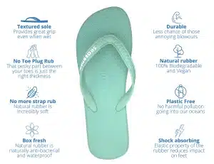 seasense organic flip flops material
