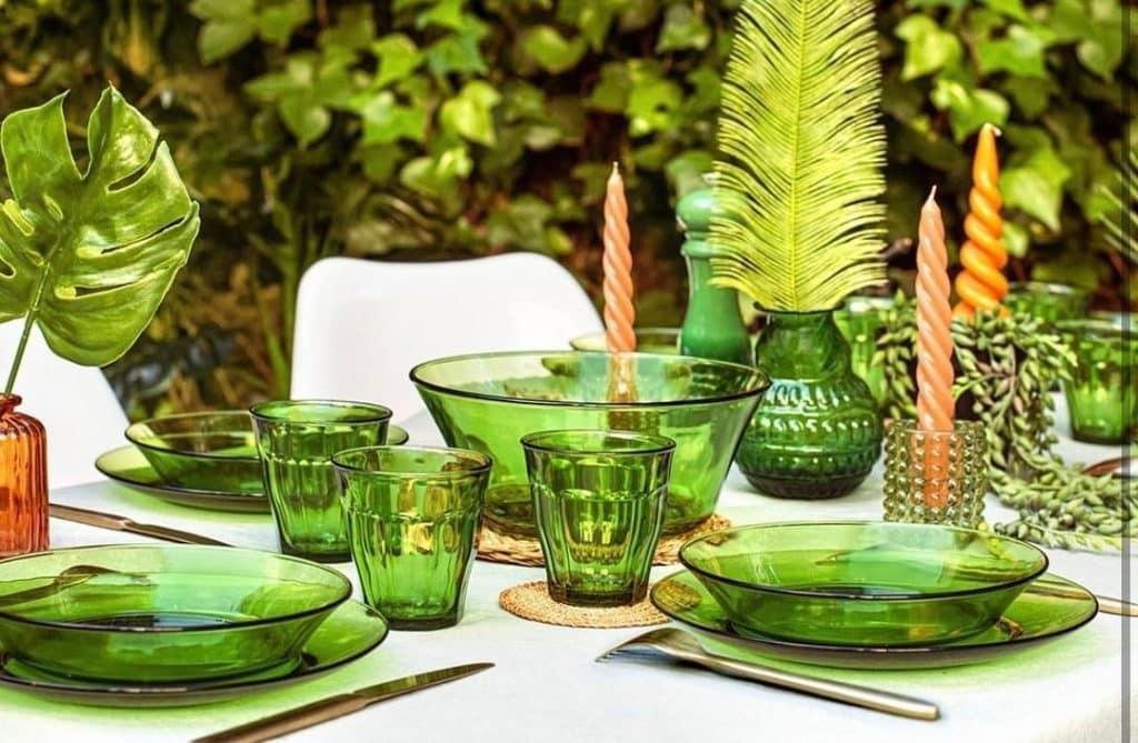Duralex green tableware St Patrick's Day