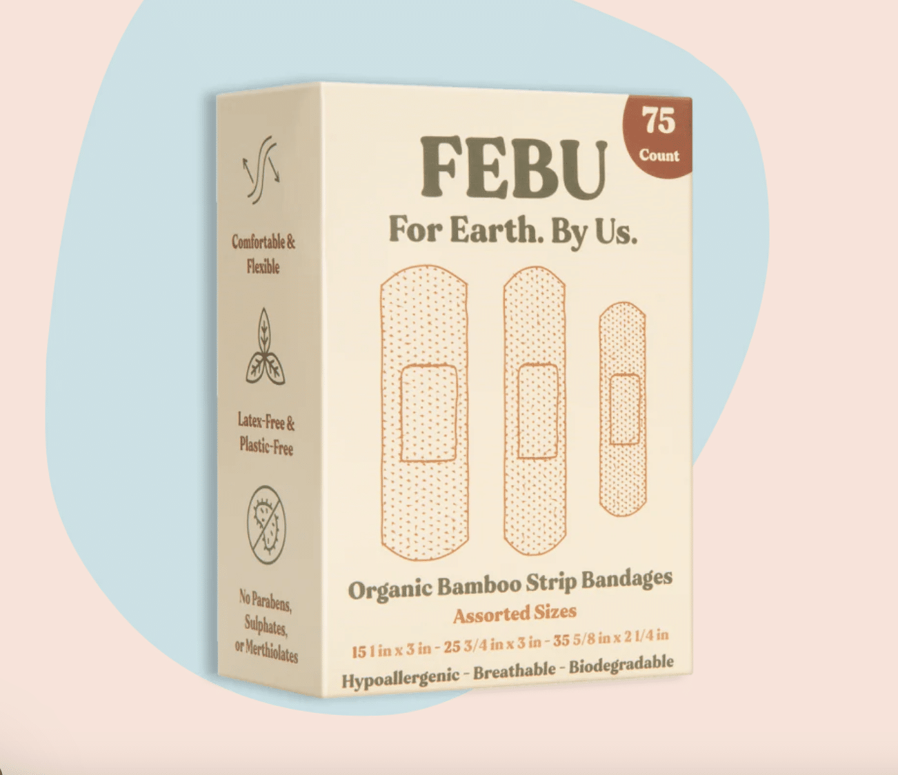 FEBU Eco-Friendly Organic Bamboo Fabric Bandages