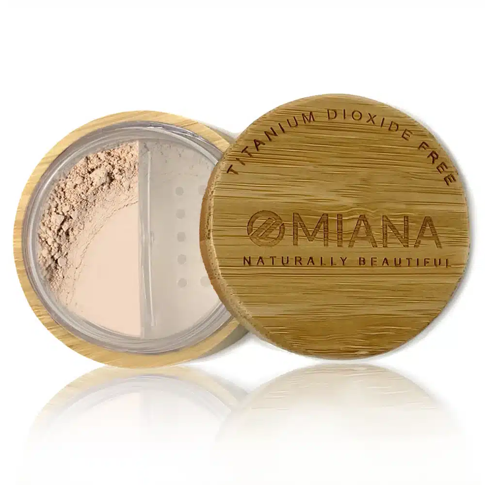 Omiana Loose Powder Mineral Foundation, titanium dioxide-free, mica-free face powder, Omiana review and promo code