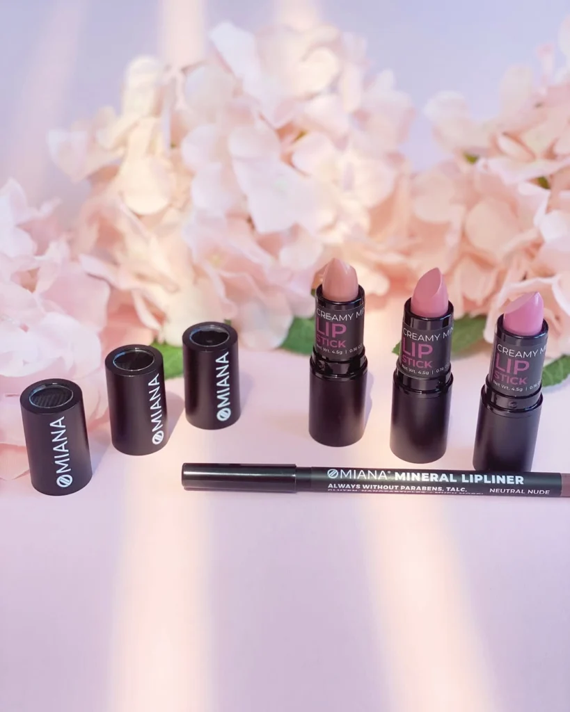 Omiana organic Lip Makeup, mica-free, titanium dioxide-free lipsticks