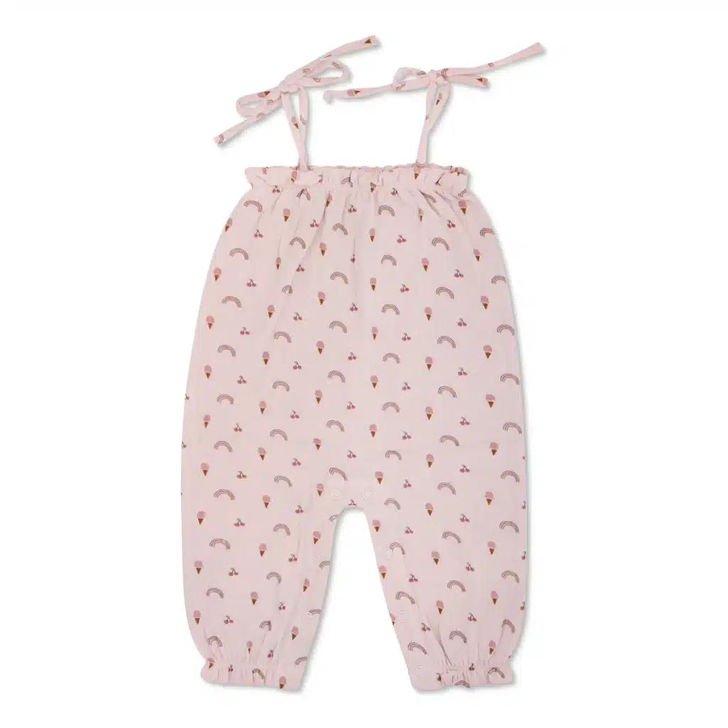 Apple Park GOTS Certified Organic Muslin Tie Shoulder Jumpsuit