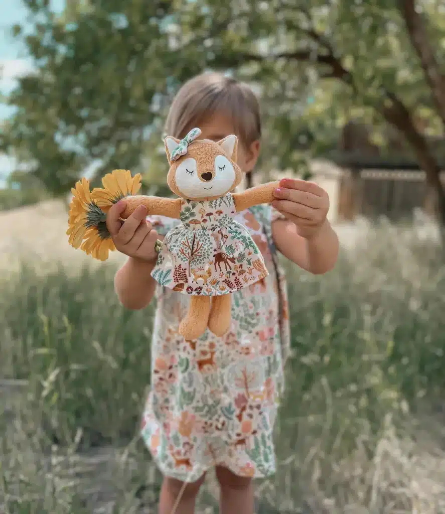 Apple Park GOTS certified Organic dress and doll matching