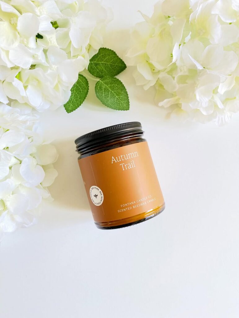 Fontana Candles Autumn Trail, all natural candles, no fragrances