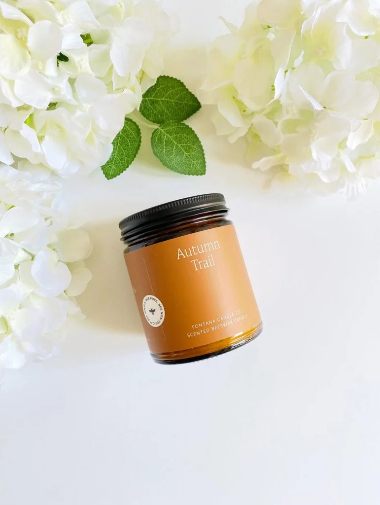 Fontana Candles Autumn Trail, all natural candles, no fragrances