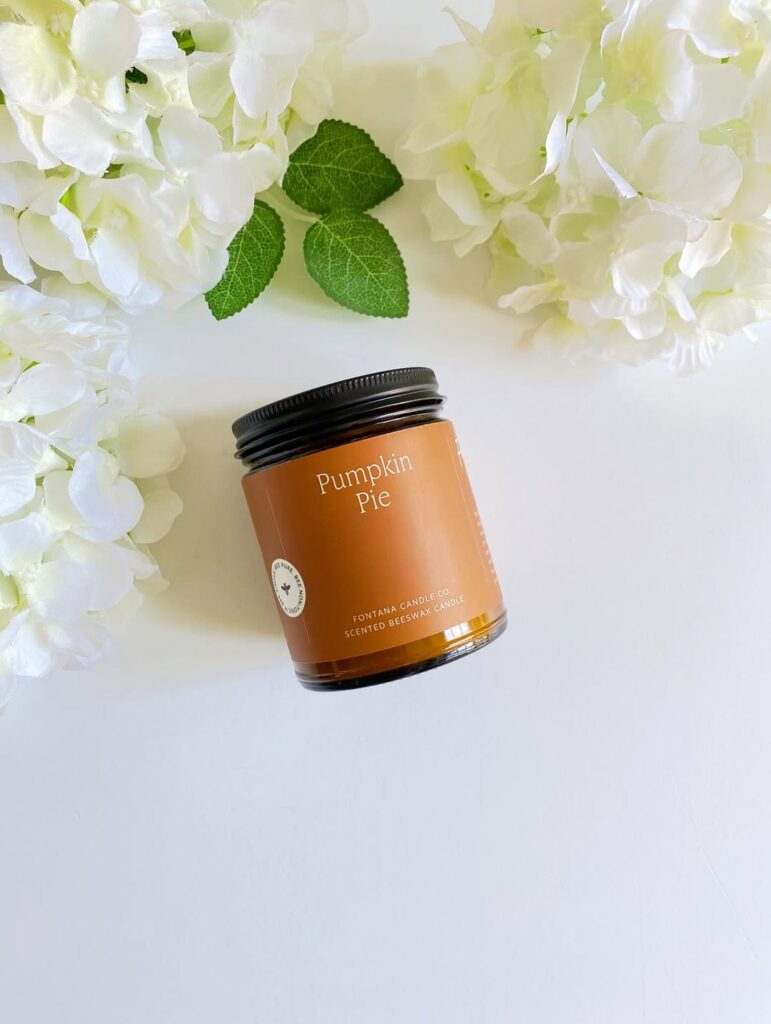 Fontana Organic Candles Pumpkin Pie, soy-free candle