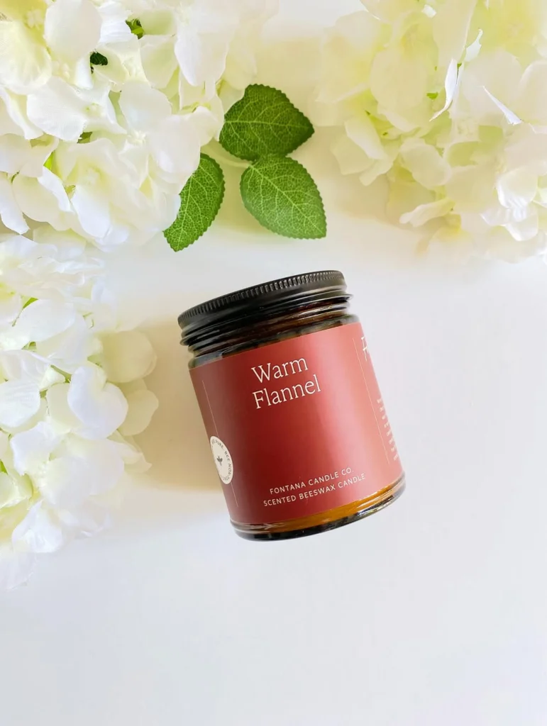 Fontana Organic Candles Warm Flannel, organic, pure candles