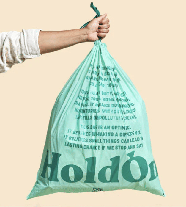 HoldOn eco waste bags tall, compostable, non-toxic, plastic trash bags