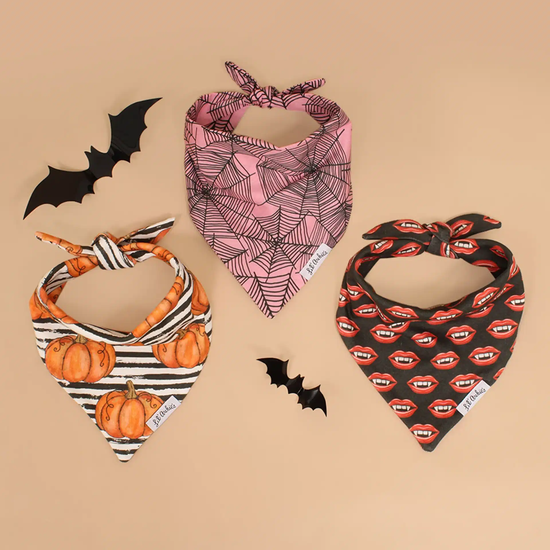 Lil Archies Prev Next Pumpkin Stripe Dog Bandana