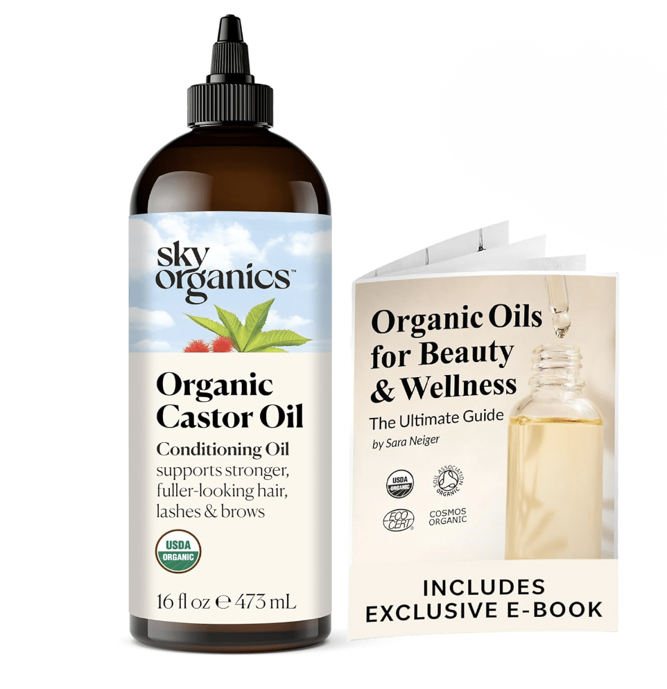 Sky Organics Sky Organics Organic Castor Oil, 100% Pure, Hexane Free, Cold-Pressed