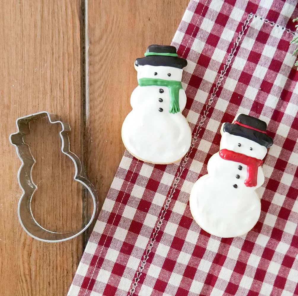 non toxic Snowman Cookie Cutters, organic Christmas cookie cutters