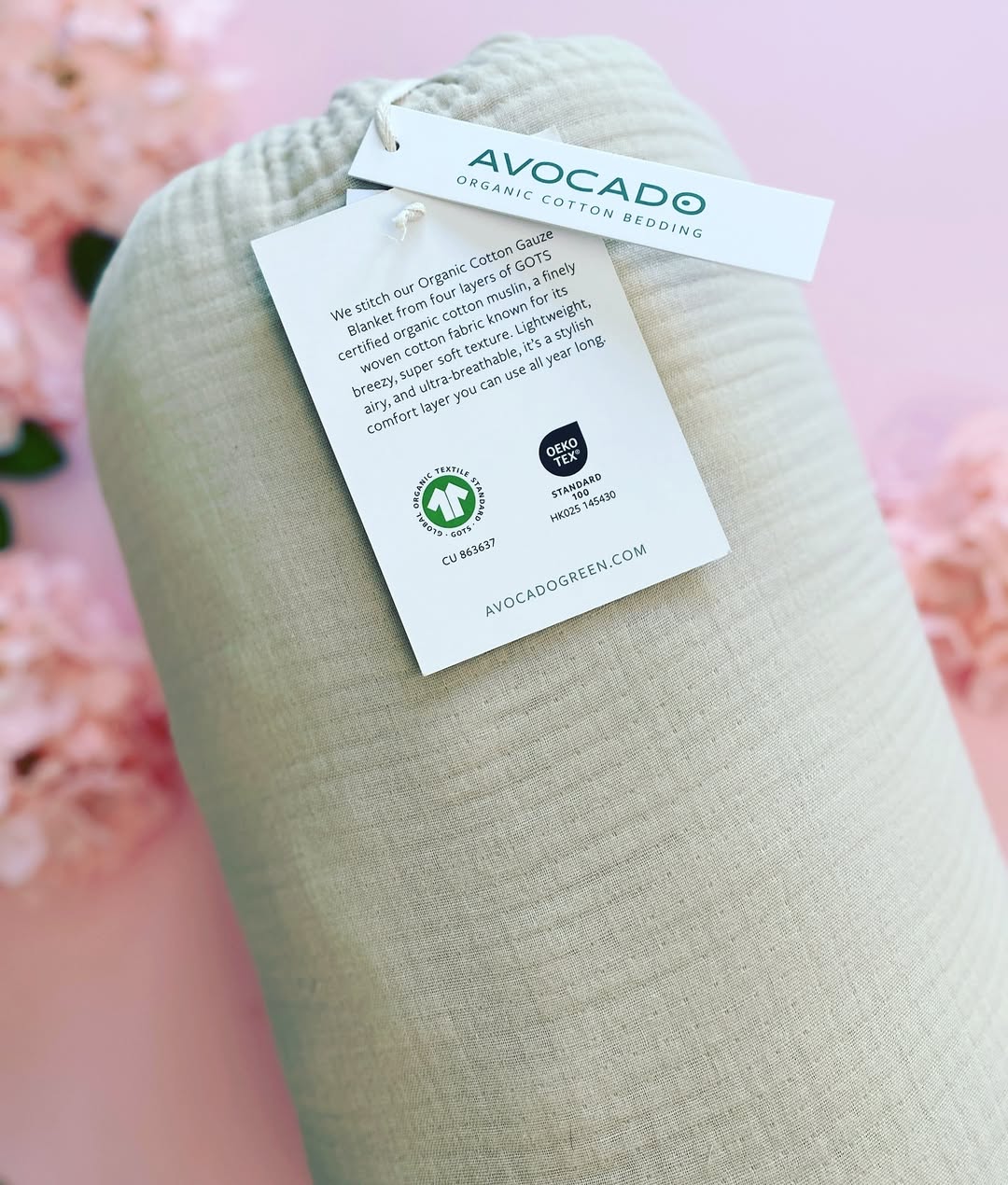 Avocado GOTS Certified Organic Blanket