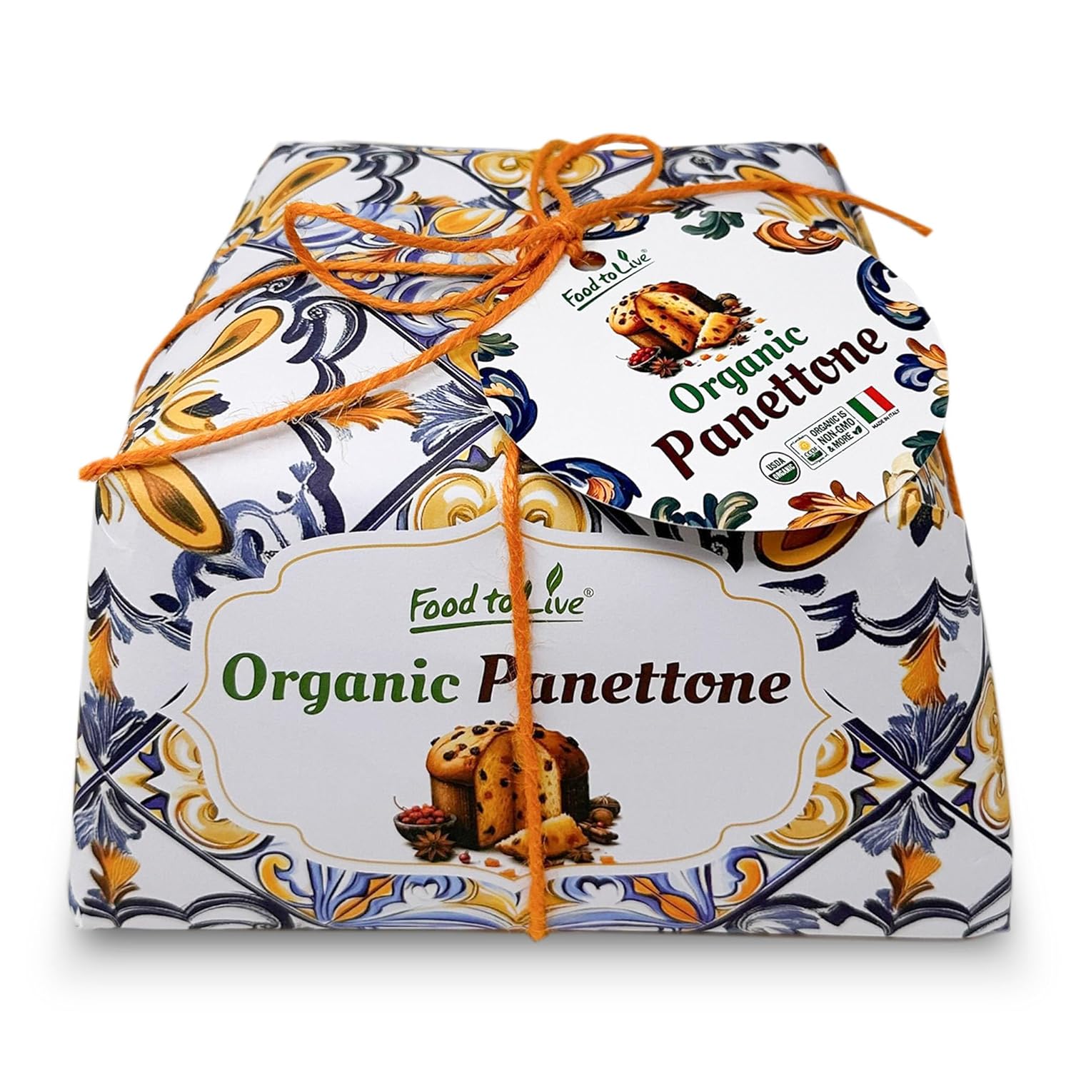 Food to Live Organic Italian Panettone, USDA certified organic panettone, all natural