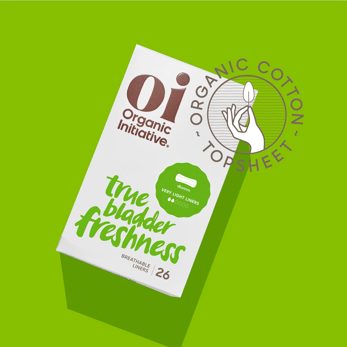 Organic Initiative Bladder Care Liners, PFAS free, titanium dioxide-free