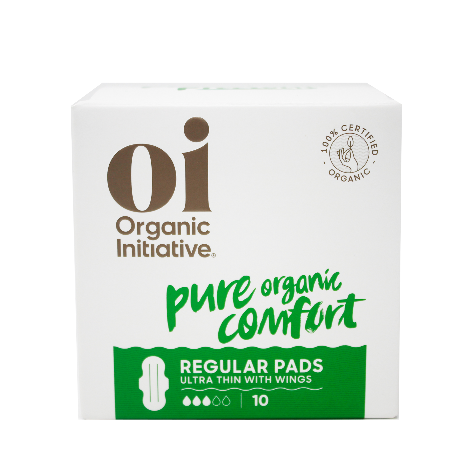 Organic Initiative certified organic cotton period pads