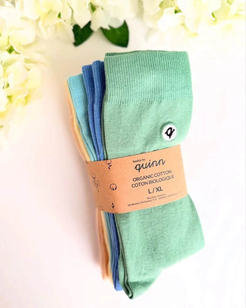 Q for Quinn 100% GOTS certified organic socks review