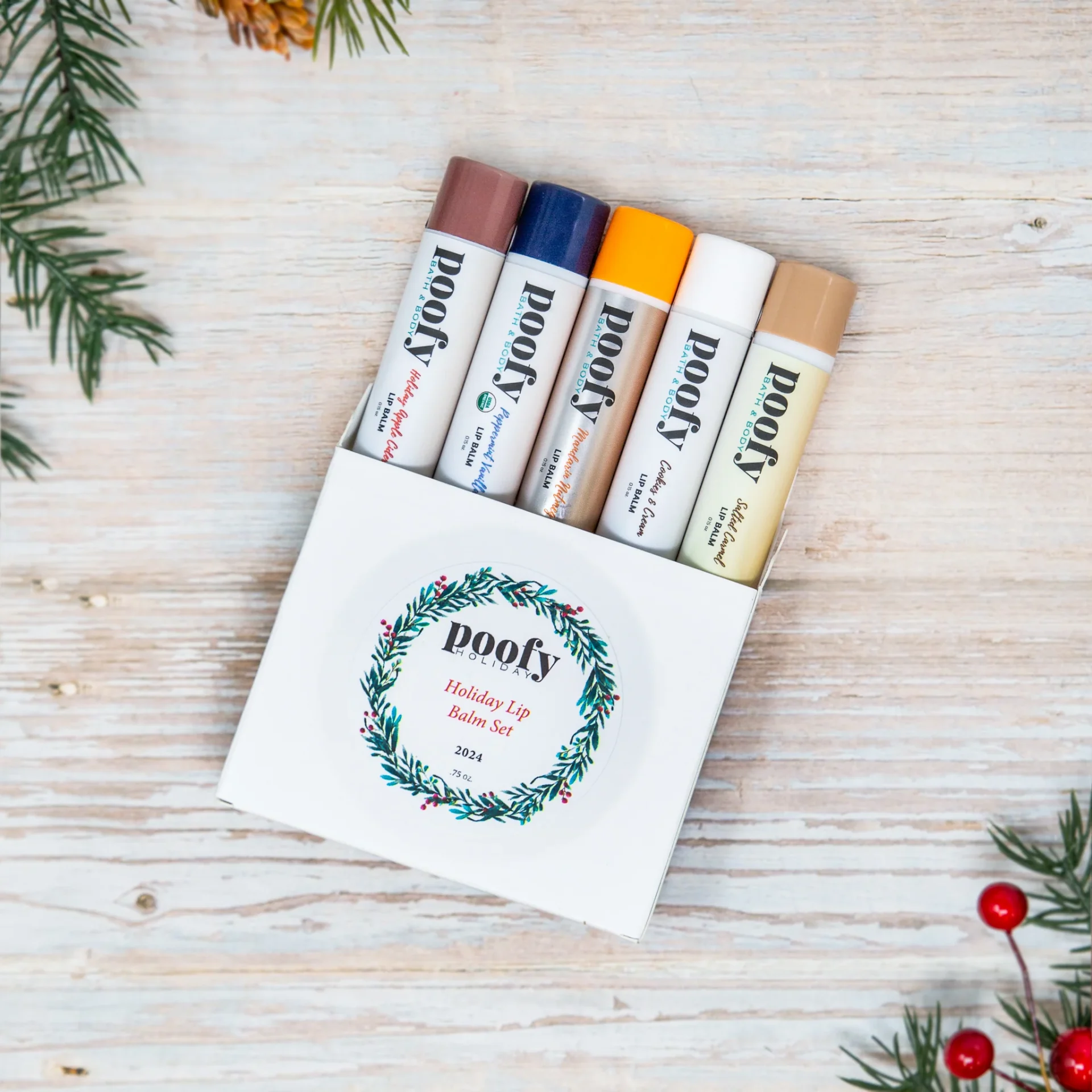 Poofy Organics Holiday Lip Balm Set