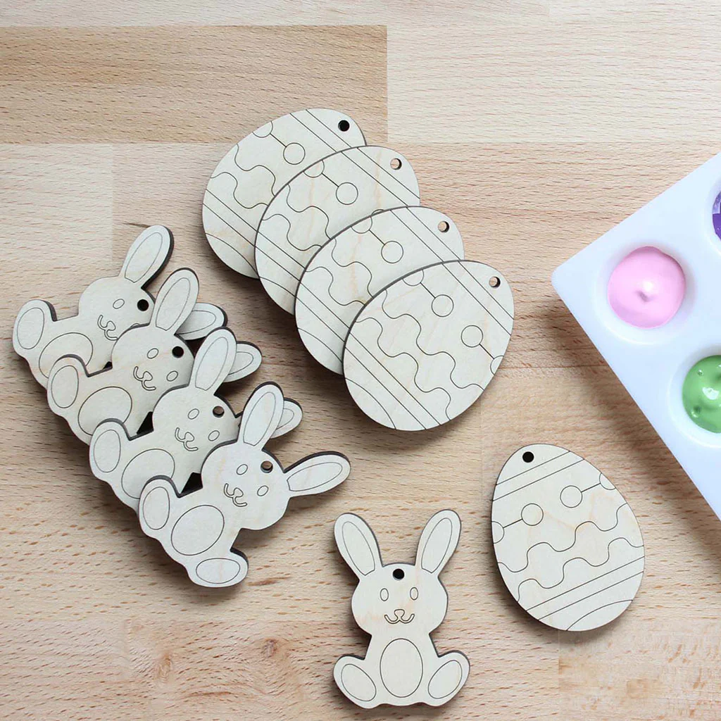 Smiling Tree Toys Made in the USA Color-Your-Own Easter Ornaments