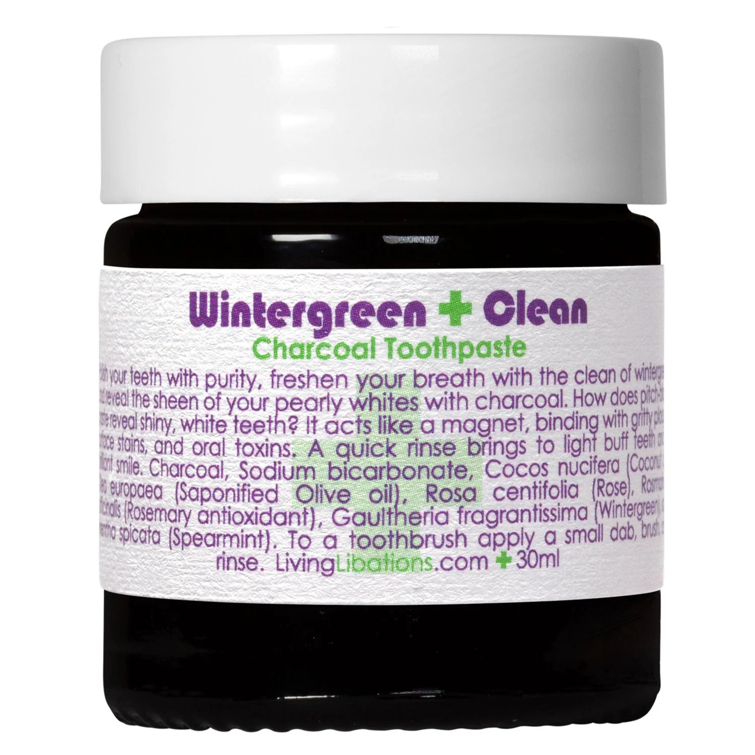 Living Libation Wintergreen Clean Charcoal Toothpaste