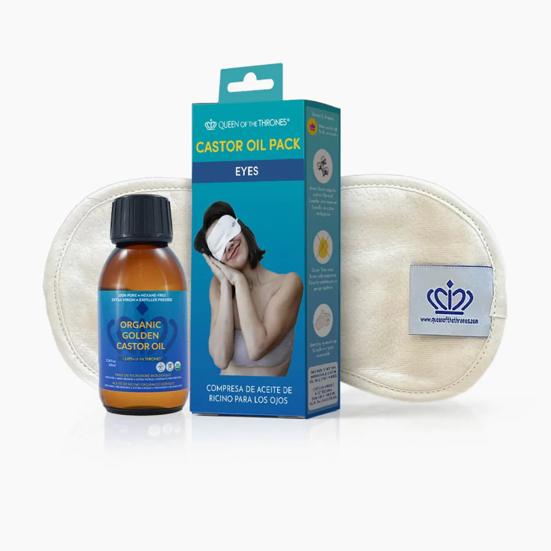 Queen of The Thrones Castor Oil Beauty Sleep Mask Bundle