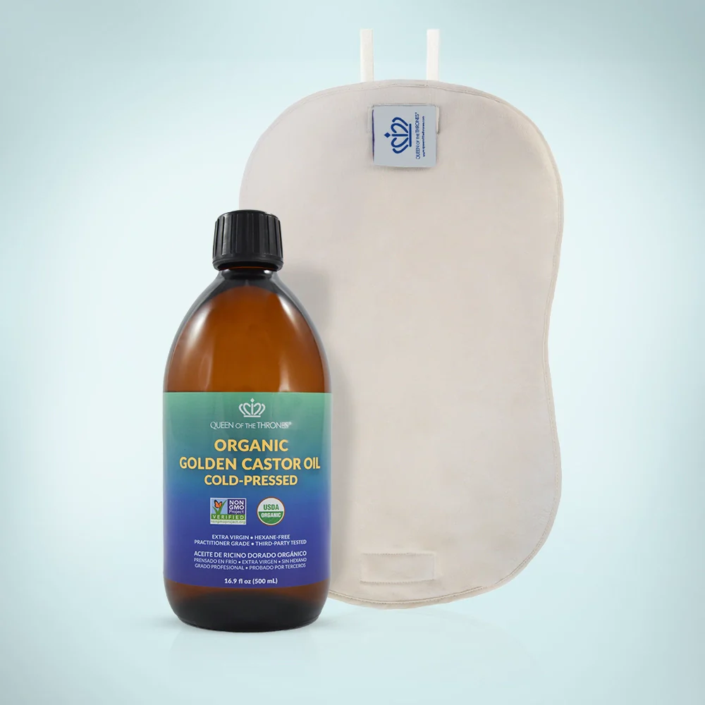 Queen of the Thrones Castor Oil Pack Bundle for Liver