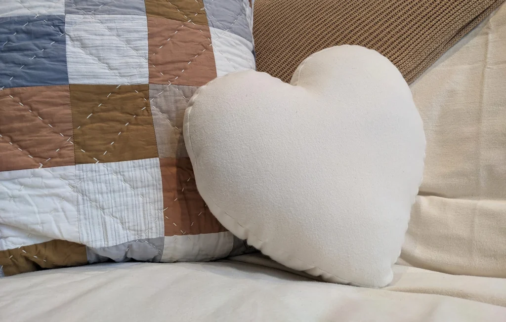Soaring Heart Certified Organic Heart Pillow