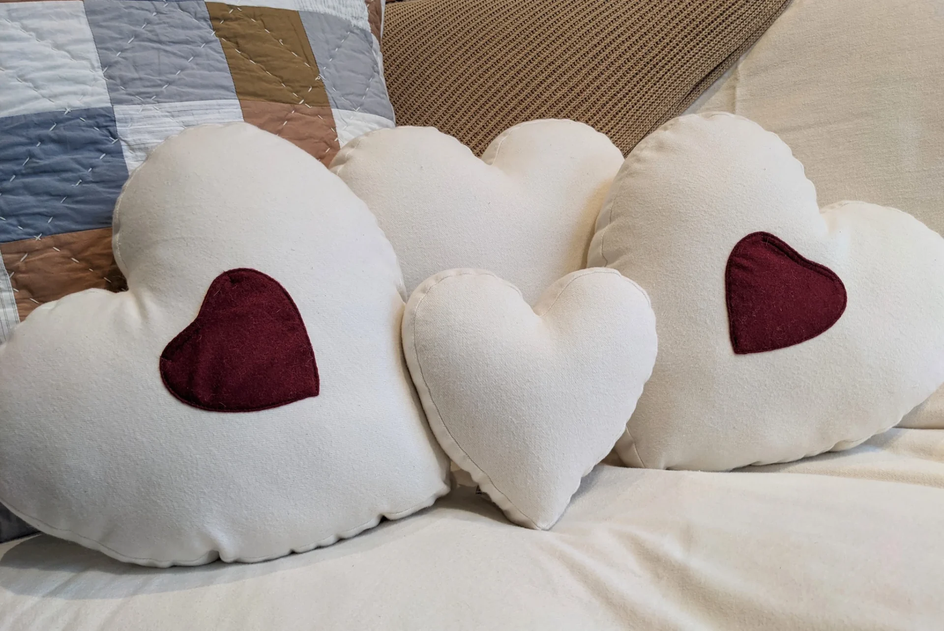 Soaring Heart GOTS Certified Heart Pillows