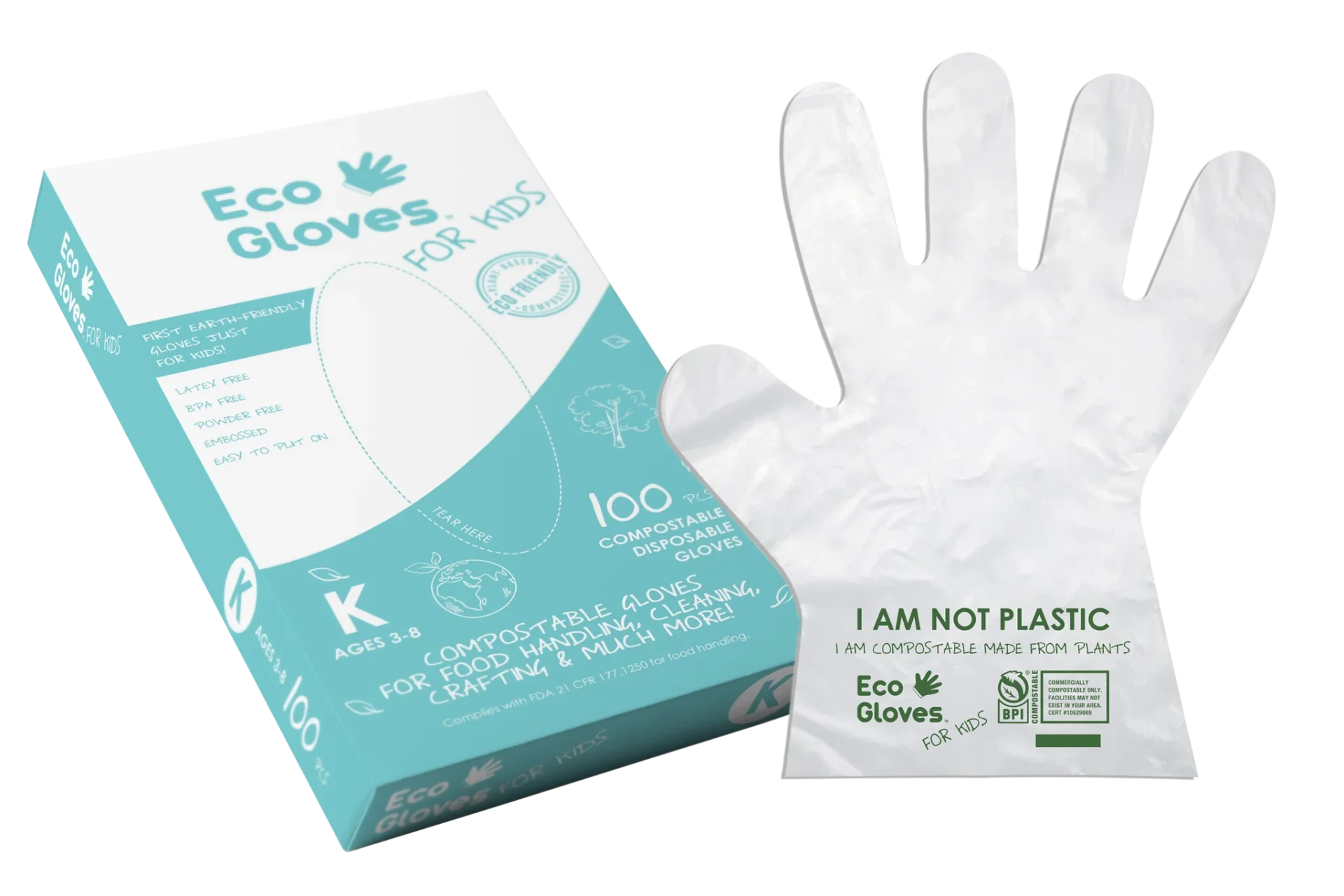 Eco Gloves Organic Kids Compostable Gloves