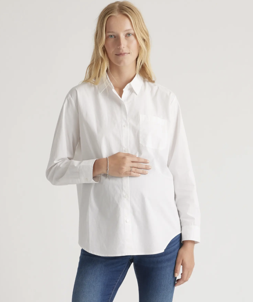 Quince Maternity Organic Cotton Shirt