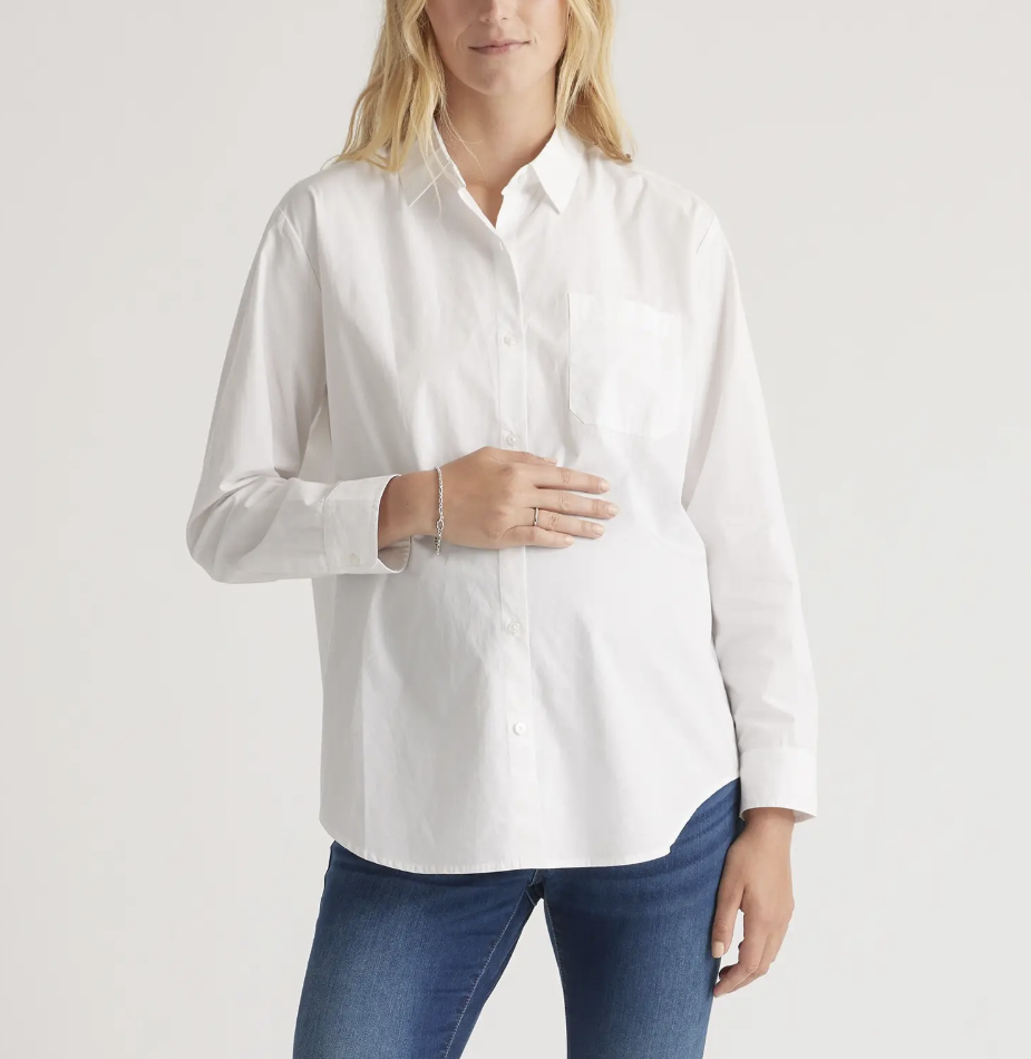 Quince Maternity Organic Cotton Shirt