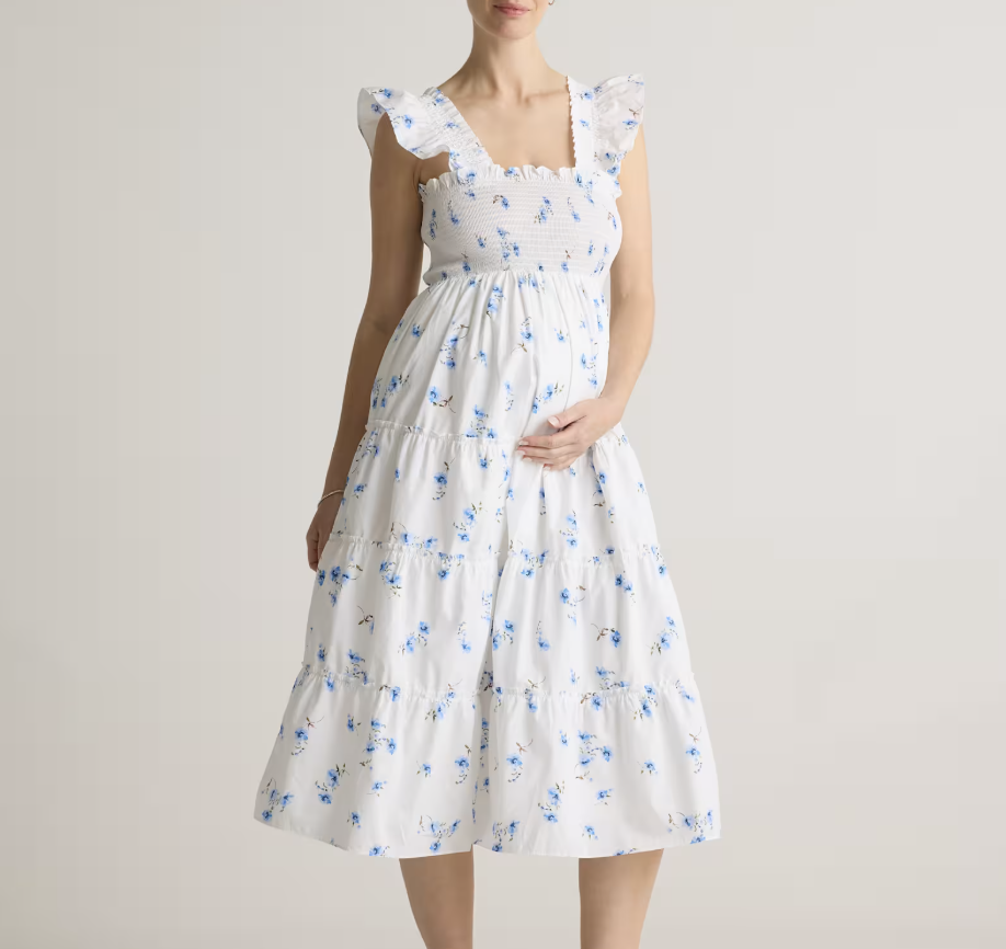 Quince organic maternity dress review