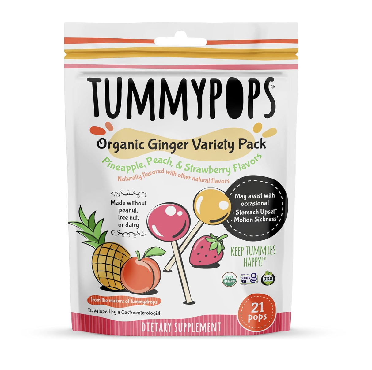 Tummy Drops organic lollipops for nausea