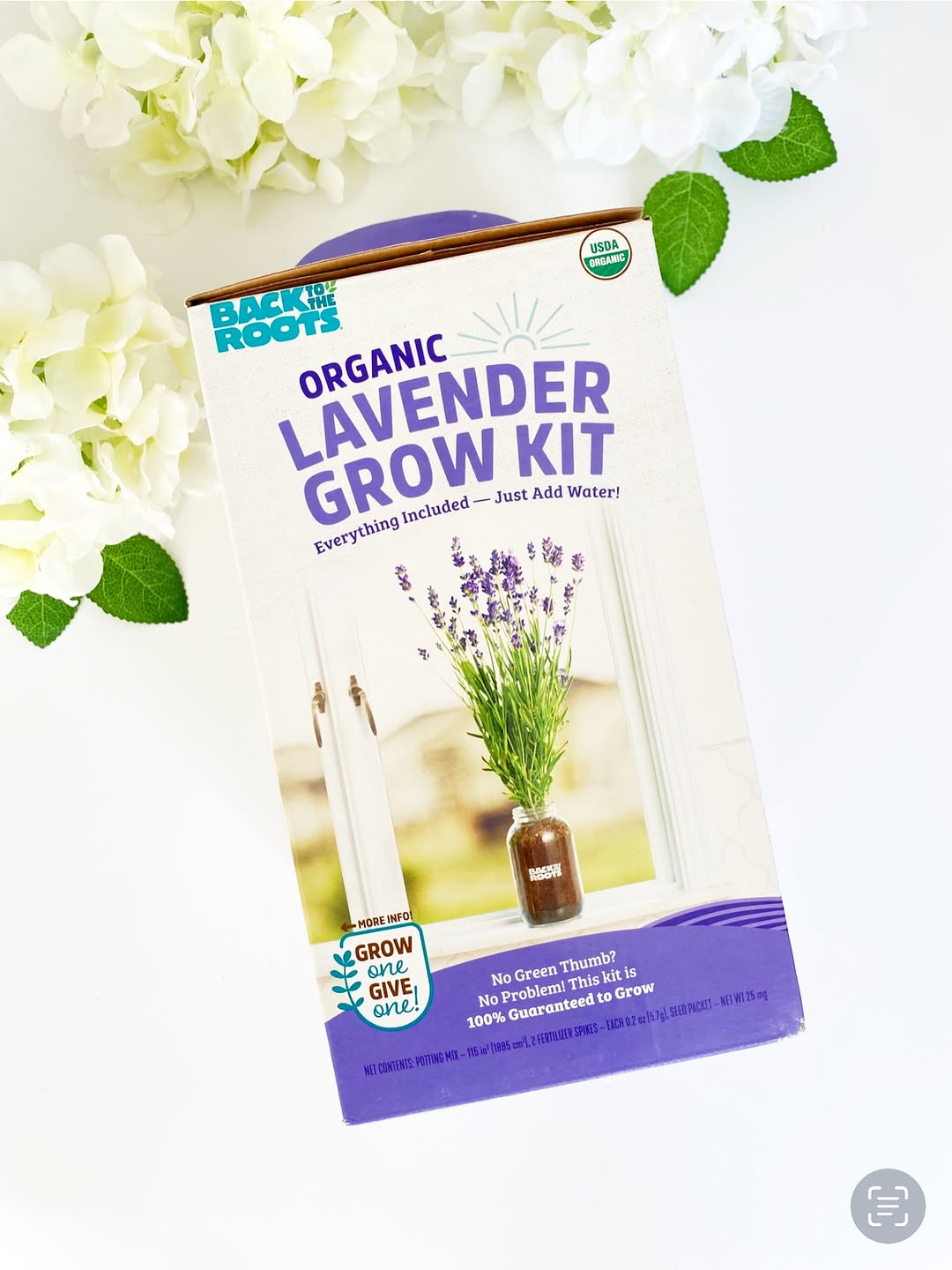 Back to the Roots organic lavender kit
