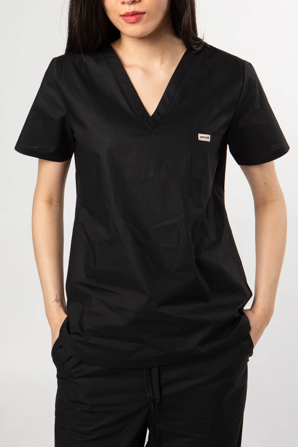 Percent Apparel 100% organic cotton medical scrub black review and promo code
