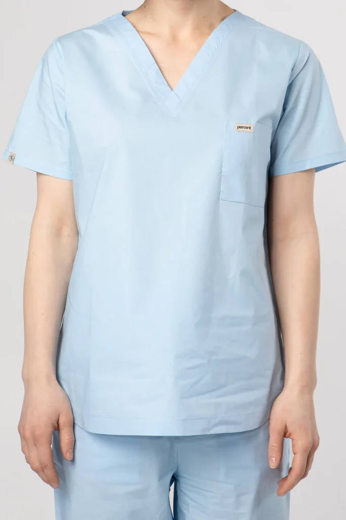 Percent Apparel GOTS Certified Organic Cotton Medical Scrub Top