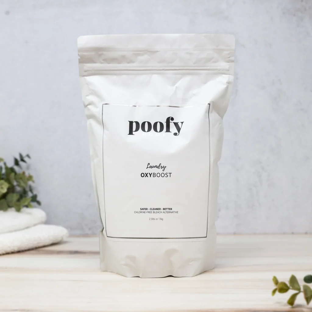 Poofy Orgnaics OxyBoost, organic laundry brightener