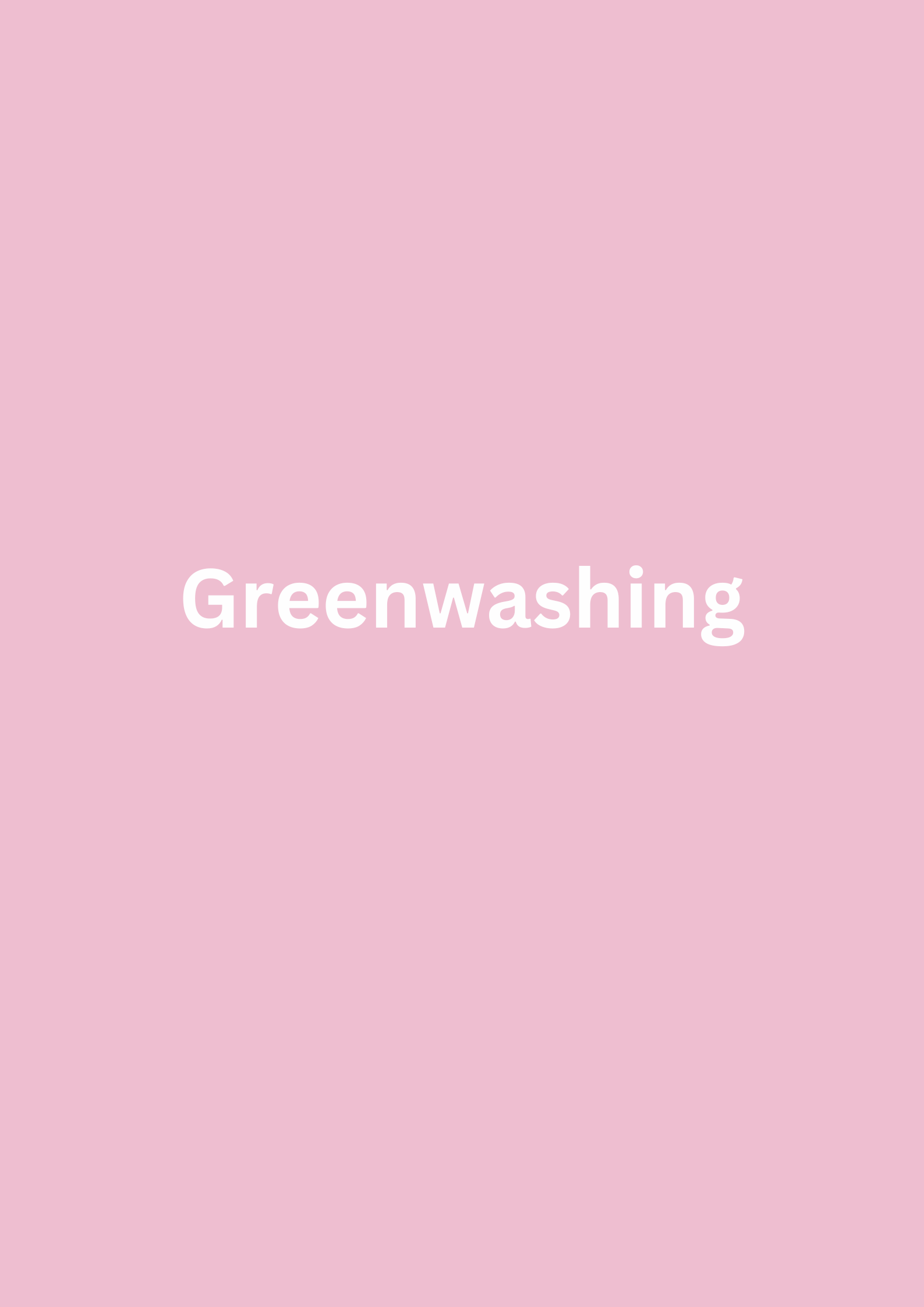 Greenwashing brands