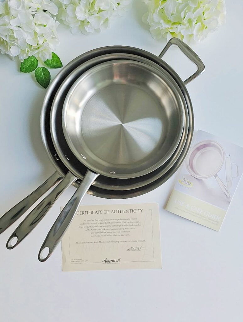 360 Cookware fry pan sets