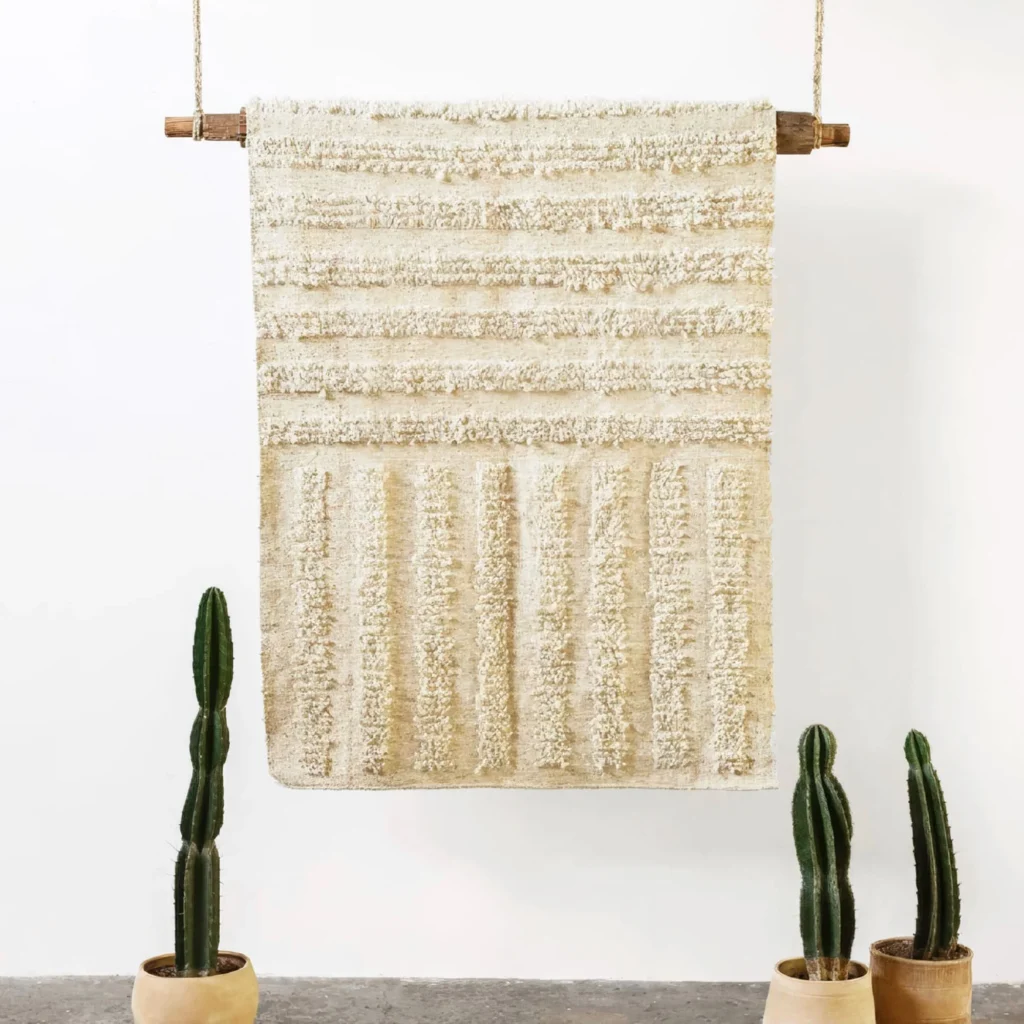 Avocado organic wool rug