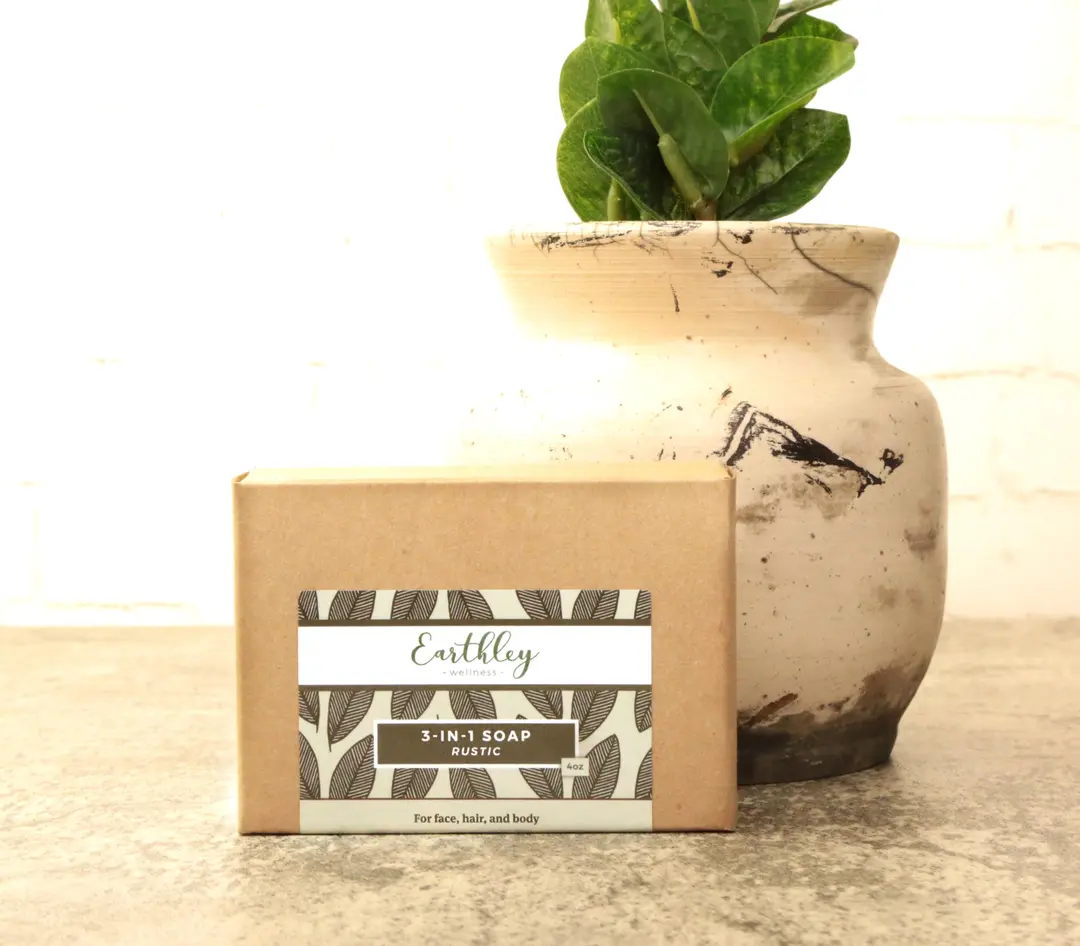 Earthley 3 in 1 Soap Body, Face and Hair Soap