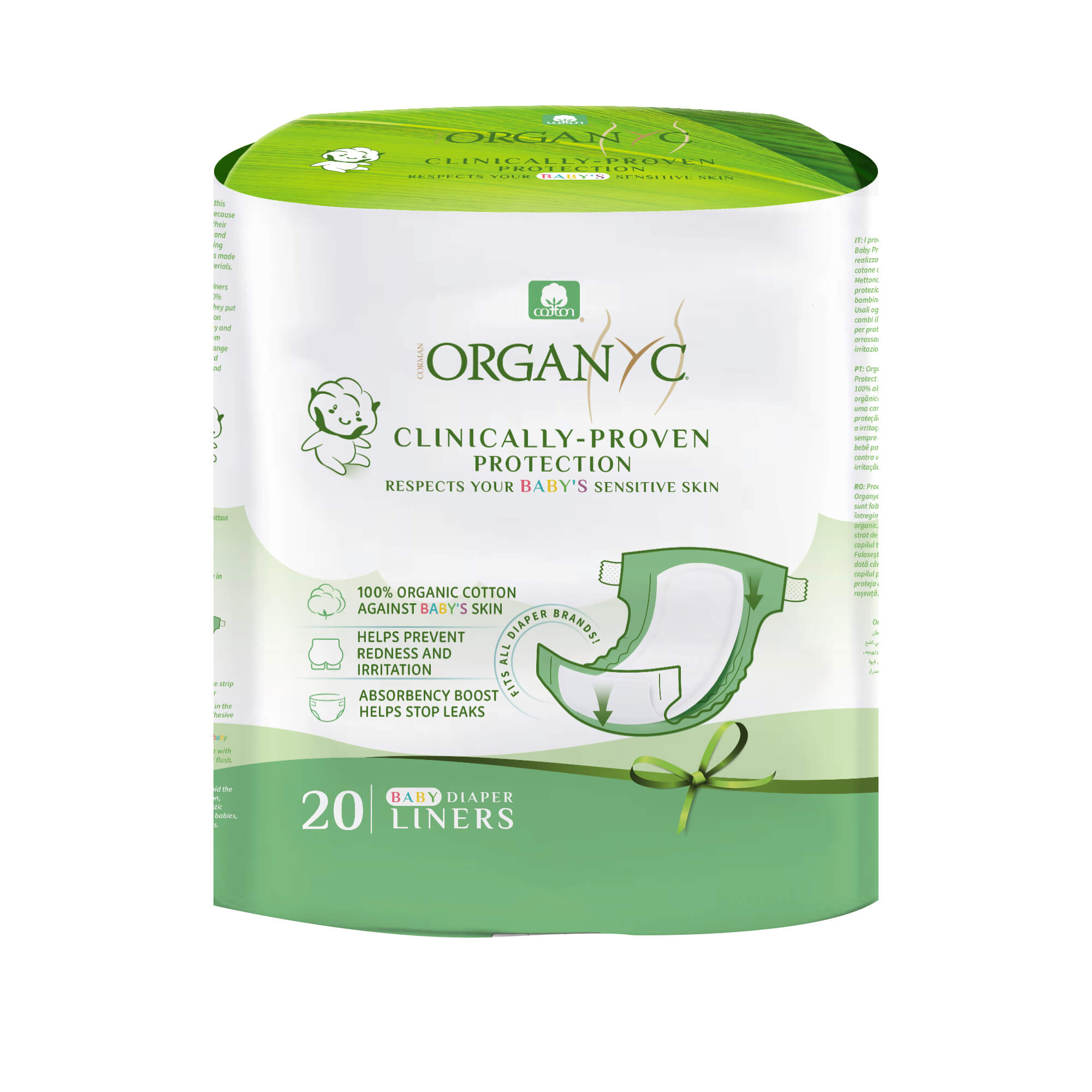 Organyc Organic Cotton Baby Diaper Liners