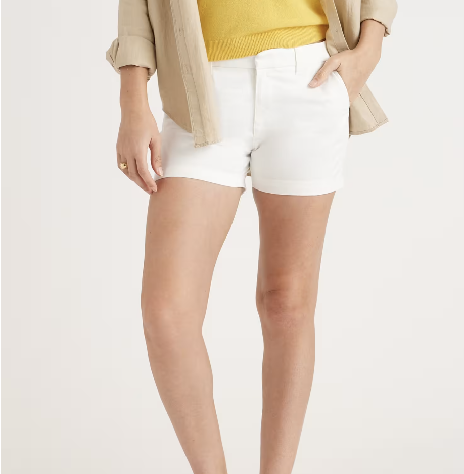Quince Organic Stretch Cotton Chino Shorts