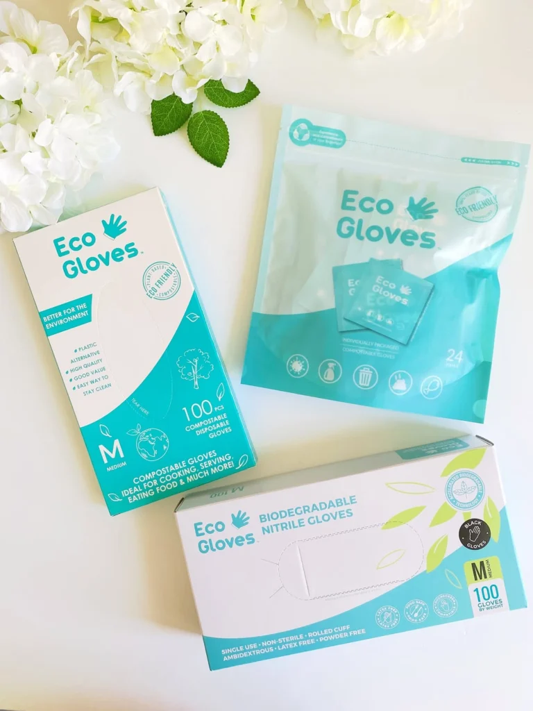 Eco-gloves plastic-free disposable gloves, non-toxic, allergy-free