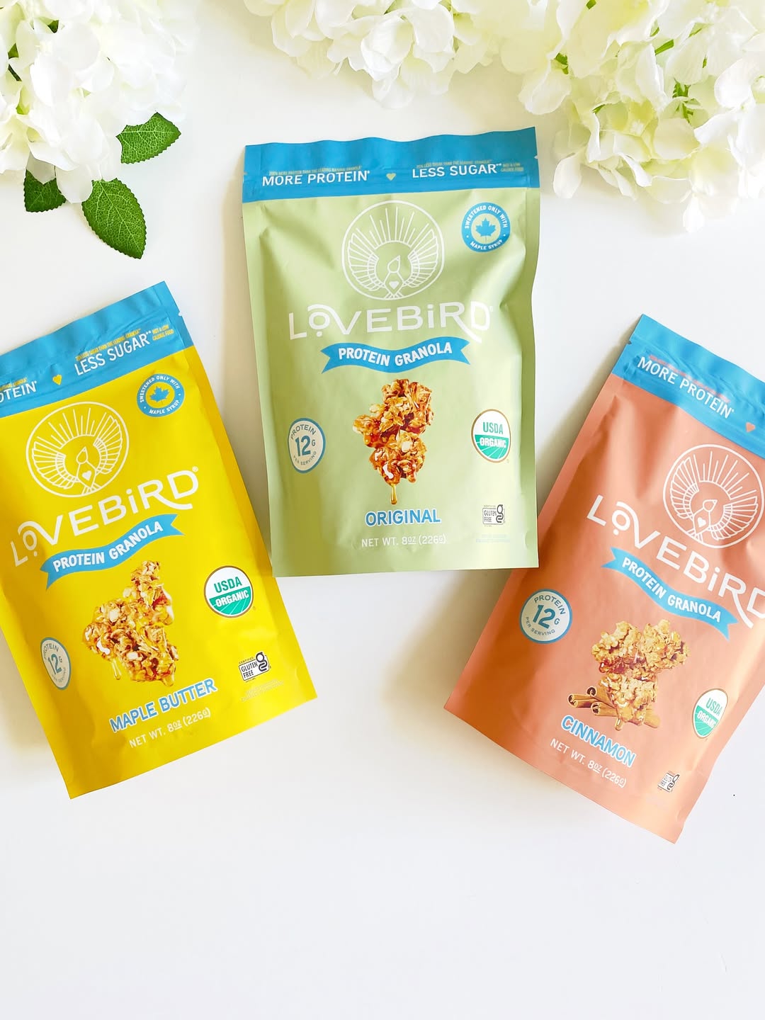 Lovebird organic granola, stevia-free, no natural-flavors, no seed oils