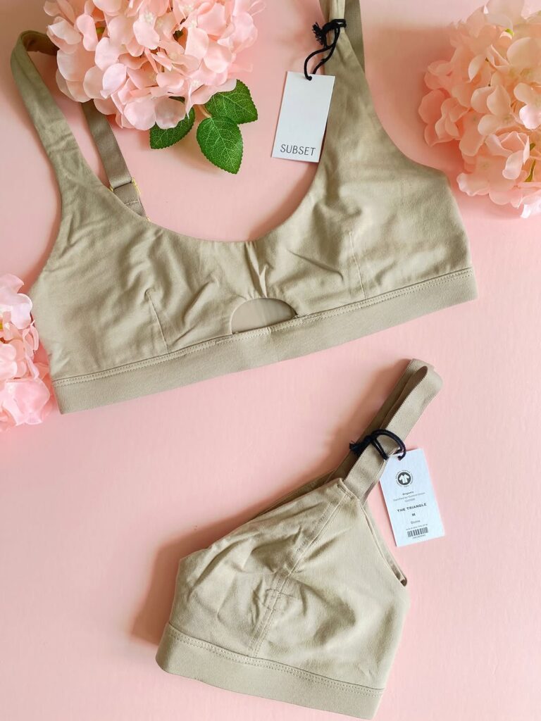 Subset GOTS certified organic cotton bras