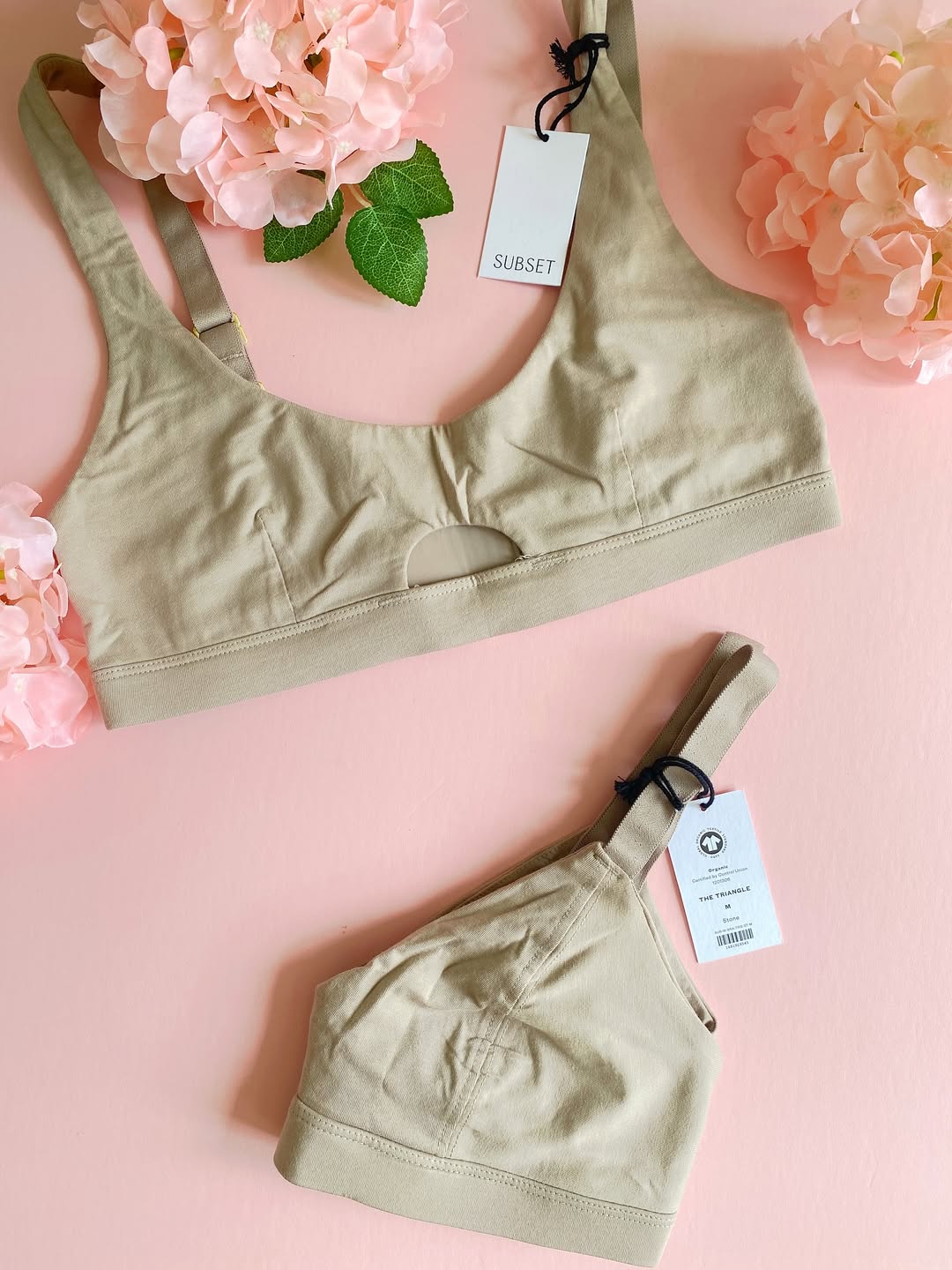 Subset GOTS certified organic cotton bras