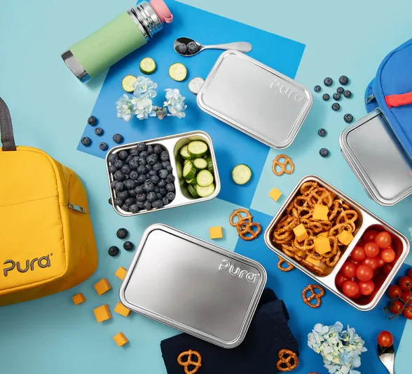 Pura Lunch Boxes, stainless steel