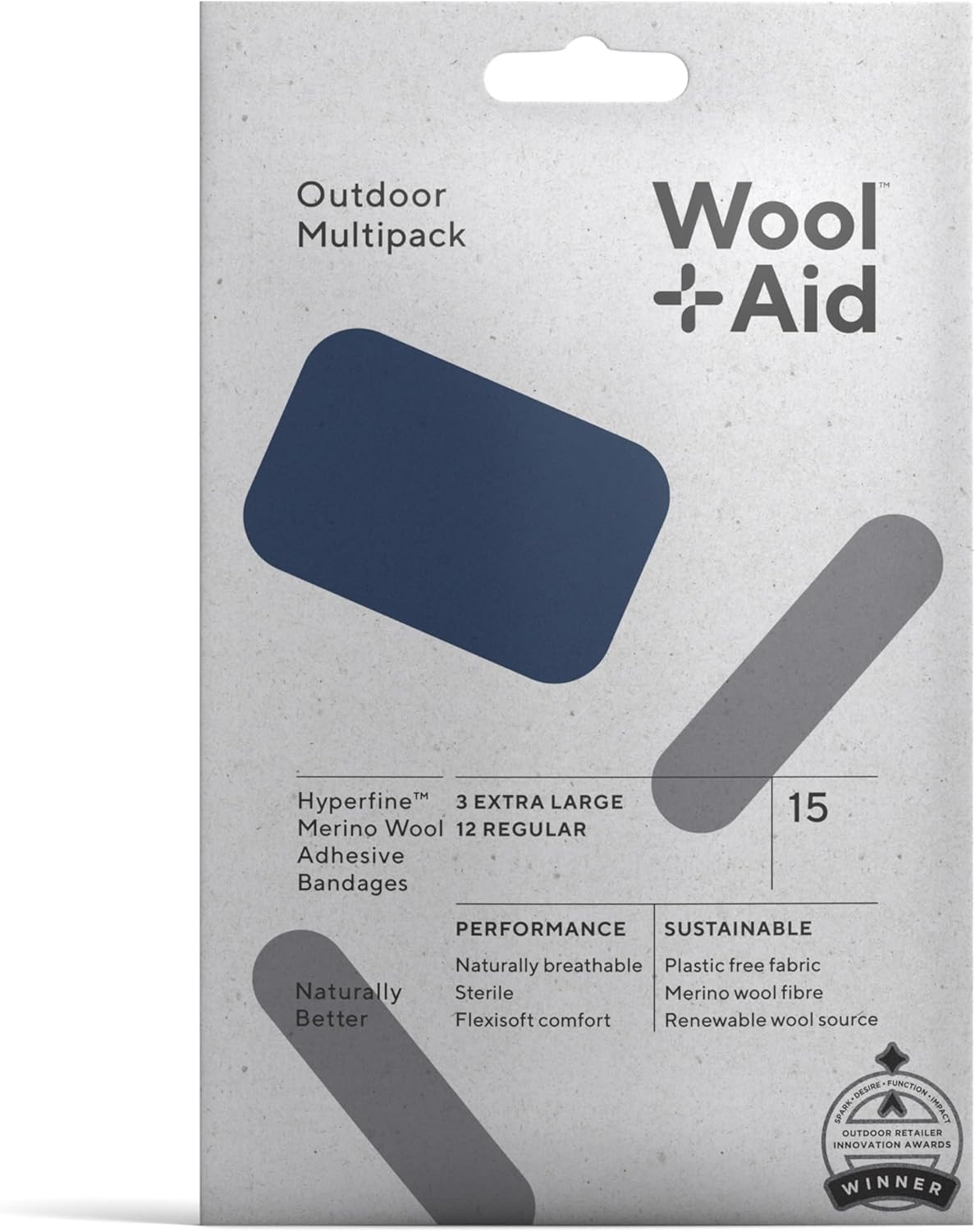 WoolAid Hyperfine Merino Wool Adhesive Bandages